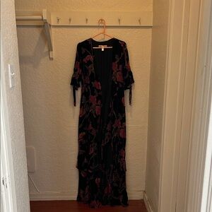 Hutch Black Dress with Pink Floral Design